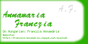 annamaria franczia business card